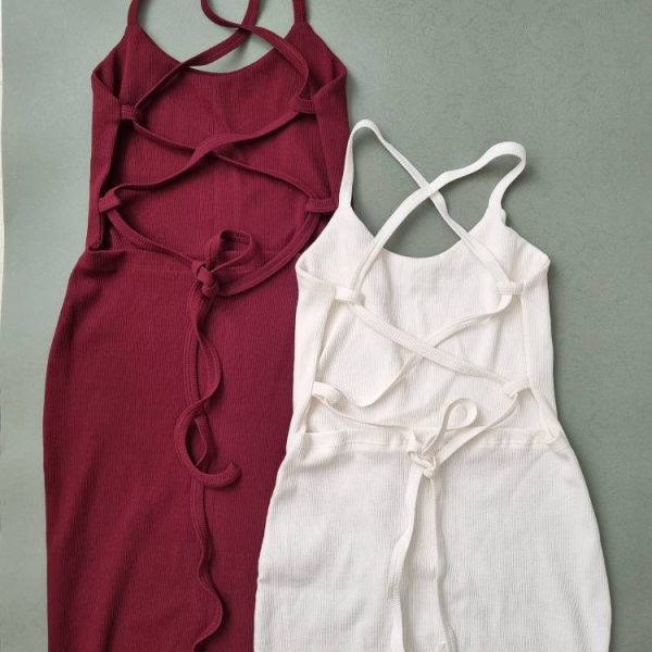 پیراهن بلند پشت بندی